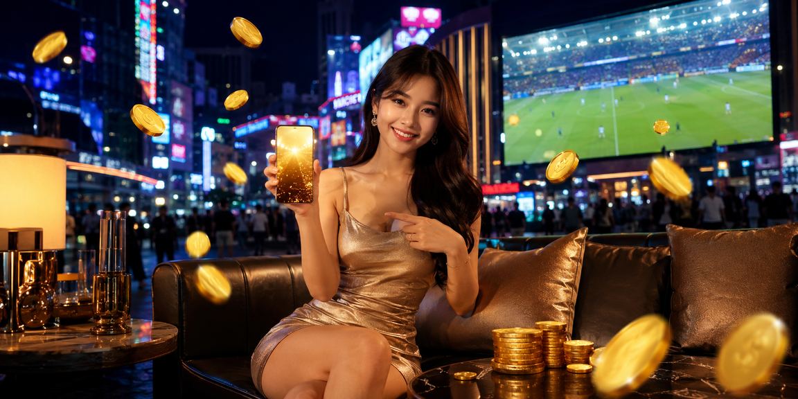 Pertaruhan bola sepak di Kuala Lumpur dengan pemandangan malam