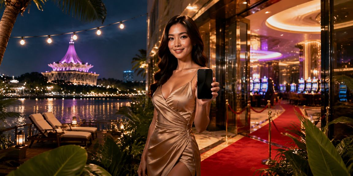 Paparan aplikasi kasino di telefon pintar