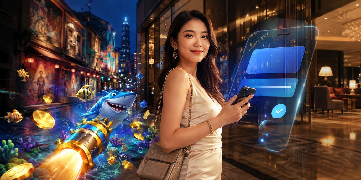 Permainan memancing digital Rummy dan loteri